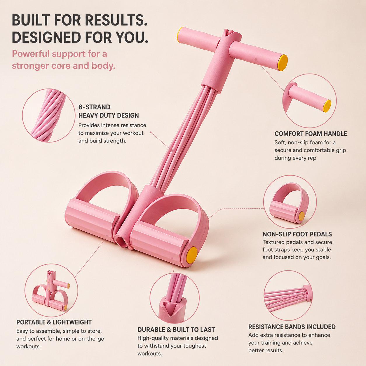 Foot Pedal Resistance Trainer